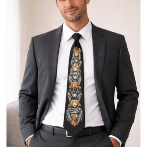 Monkey Design Black Tie